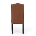 Harriet Kd Tufted Dining Light Brown Pu Leather