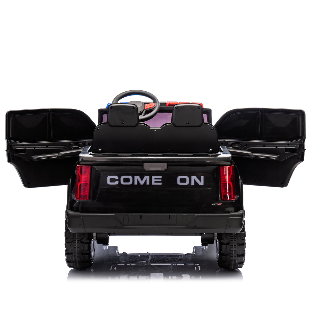 24V Two Seater Kids Ride On Electric Pickup,Kids Ride On Toy W Parents Remote Control,4Wd 800W Motors,Two Safety Belts,High Gate Safety Design,Top Warning Light, Speed 2.49 3.73Mph For Kids Aged 3 . Black 50 99 Lbs Polypropylene