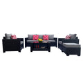 Outdoor Garden Patio Furniture 7 Piece Pe Rattan Wicker Cushioned Sofa Sets And Coffee Table, Patio Furniture Set Outdoor Couch Outdoor Couch Patio Furniture Outdoor Sofa Patio Couch Yes Complete Patio Set Gray Seats 6 Weather Resistant Frame Water