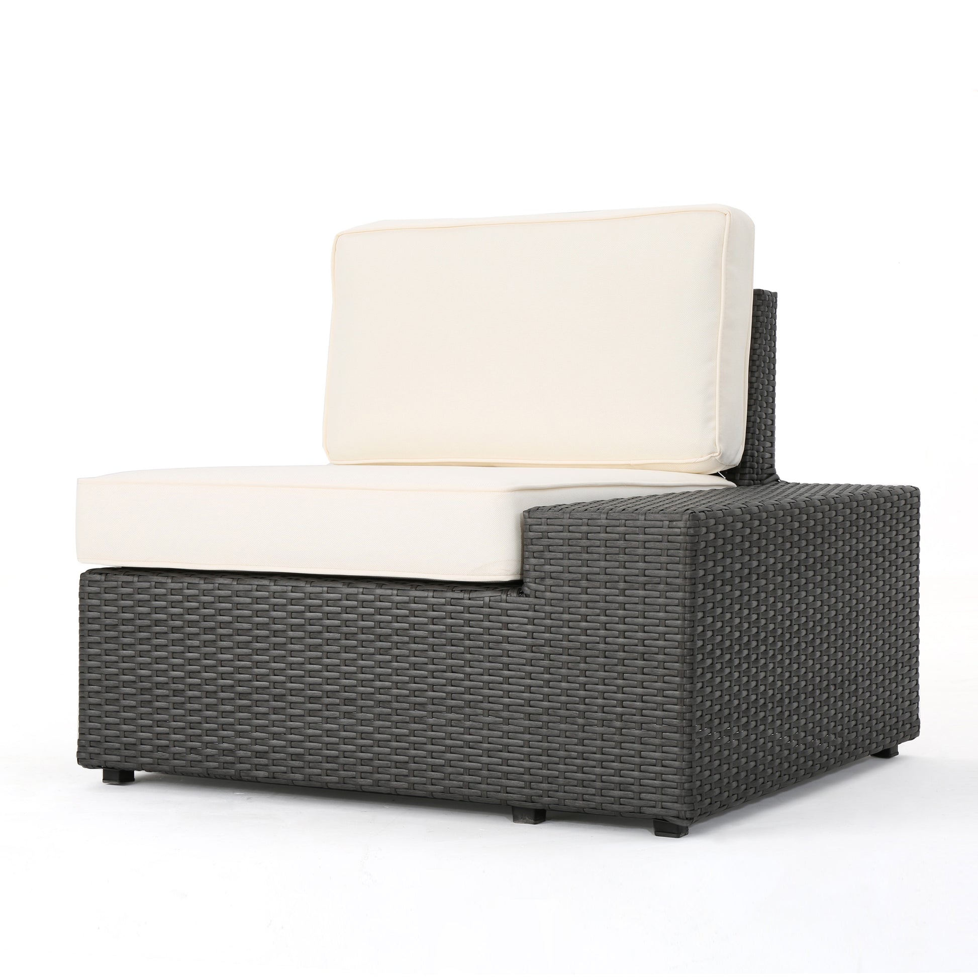 Santa Cruz Arm Chairs L & R Grey Pe Rattan Iron