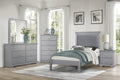 1Pc Classic Traditional 2 Drawers Nightstand Gray Finish Bedroom Furniture Wooden Bedside Table Cabinet Gray 2 Drawers Drawers Wood