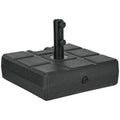 Outsunny 88 Lbs. Fillable Umbrella Base With Steel Umbrella Holder For 1.25