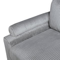 6Pc Modular Sectional Set Gray Corduroy Upholstery 3X Armless Chairs 3X Corner Seats Soft Pillows Living Room Furniture Gray Corduroy Wood Primary Living Space Contemporary,Modern Modular