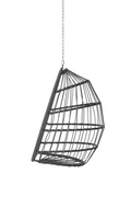 Outdoor Garden Rattan Egg Swing Chair Hanging Chair Pe Hang Chair Yes Sectional Dark Blue Water Resistant Frame Water Resistant Cushion Garden & Outdoor American Design Polypropylene Rattan