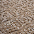 8X10 Mocha Geometric Indoor Outdoor Area Rug Mocha Polypropylene