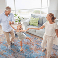 8X10 Area Rugs For Living Room, Washable Rug, Low Pile, Non Slip, Non Shedding, Foldable, Kid & Pet Friendly Area Rugs For Living Room, Bedroom, Kitchen, Dining Room Rug, Multi, 8' X 10' Multi Chenille Polyester