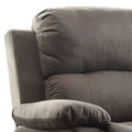 Charcoal Polished Recliner With Pillow Top Arm Charcoal Microfiber Manual Handle Metal Primary Living Space Tight Back Handle Pillow Top Arms Fabric Metal