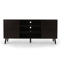 Tv Stand Dark Brown 50 59 Inches Wood