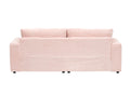 79.3Nch Corduroy Sofa With 4 Matching Toss Pillows Sleek Design Spacious And Comfortable 3 Seater Couch For Modern Living Room,Pink Pink Corduroy 3 Seat