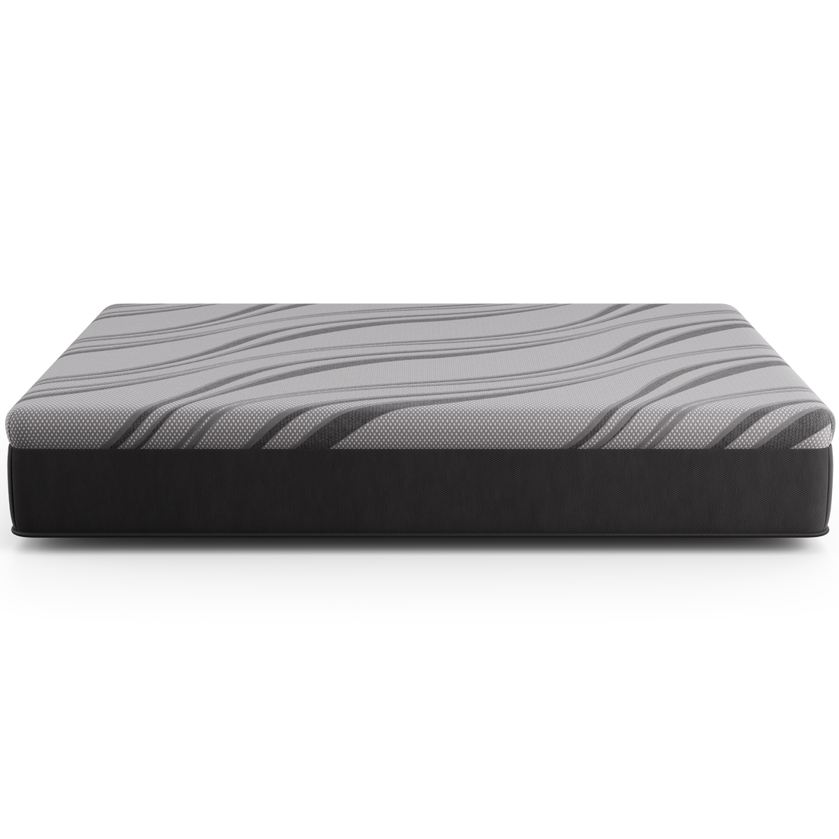 Bib: Nl 12" Pro Gel Hybrid Medium Cal King Gray Memory Foam Fabric California King