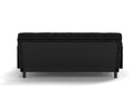 Black 2 Seater Sofa Sleeper With Recline Fuction Black Velvet Metal Primary Living Space Medium Soft Loose Back Pillow Top Arms Foam Fabric Metal 2 Seat
