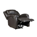 Modern Living Room Furniture 1Pc Power Reclining Chair Brown Faux Leather Upholstery Plush Seating Solid Wood Frame Brown Faux Leather Wood Primary Living Space Modern Plywood,Solid Wood