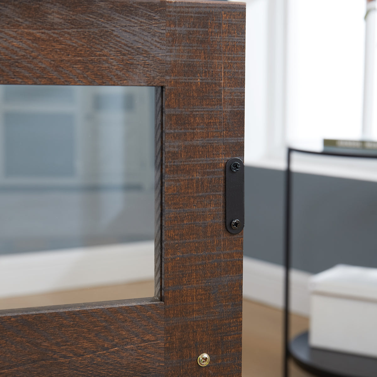 2 Doors Cabinet Farmhouse Cabinet, Farmhouse Tv Stand Barn Design,Modern Farmhouse Tv Media Stand, Large Barn Inspired Home Entertainment Console,Espresso, 60.23"W*15.35"D*31.7"H Espresso 60 69