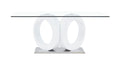 Marcus Dining Table White Stainless Steel