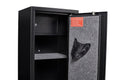 Large Black Steel Cabinet, With Smart Combination Lock, Smart Alarm, Led Lights, Dividers And Pouches, Is Anti Smashing. Black Steel