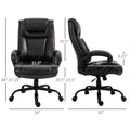 Vinsetto Big And Tall 400Lbs Executive Office Chair With Wide Seat, Computer Desk Chair With High Back Pu Leather Ergonomic Upholstery, Adjustable Height And Swivel Wheels, Brown Brown Faux Leather
