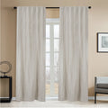 Newport Blackout Curtains For Bedroom, Linen Curtains For Living Room, Window Curtains, Room Darkening Curtains 108 Inches Long, Greige Greige Linen