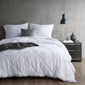 Oversized Down Alternative Comforter White King Cal King White Nylon