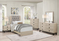 Modern Design Bedroom Furniture 1Pc Cream Finish And Black 4 Drawers Beautiful Chest With Faux Marble Top Black,Cream Modern Wood