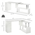 Homcom Rotating Computer Desk, 55