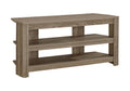 Tv Stand, 42 Inch, Console, Media Entertainment Center, Storage Shelves, Living Room, Bedroom, Brown Laminate, Contemporary, Modern Taupe 80 89 Inches Particle Board