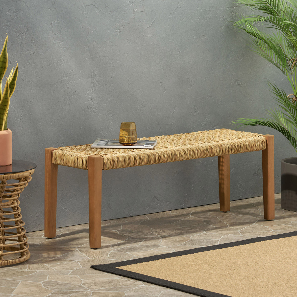 Angie Bench Teak Acacia Wood