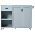 K&K Kitchen Island With Foldable Counter Top, Kitchen Storage Cart With Slide Out Shelf, Towel Rack And Drawer, Rolling Kitchen Cart On Wheels, For Kitchen, Living Room, Dining Room, Grey Blue Grey Blue Brown Kitchen Classic,Farmhouse,Luxury,Modern