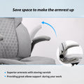 Office Chair Gray Foam Fabric