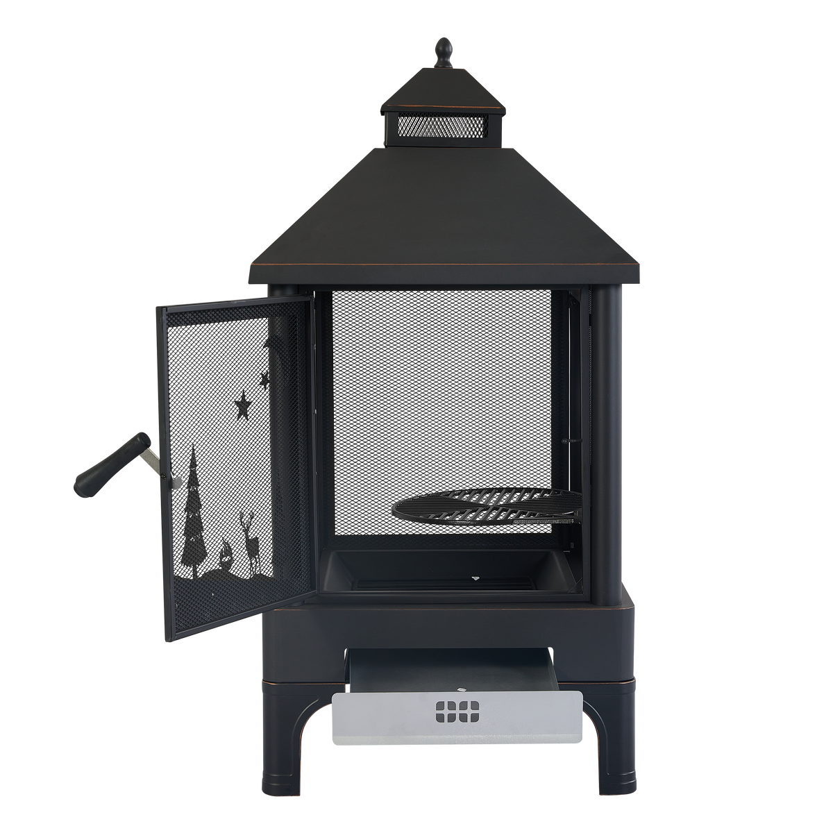 Xot036 Garden Metal Outdoor Heating Furnace For Backyard Fir Pit Black Garden & Outdoor Metal
