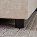 Modern Upholstered Chair Leisure Sofa Lounge Chair Removable Pillow Armless Accent Chair For Living Room, Bedroom, Corner Chair, Backrest Adjustable Fore And After Beige Wood Medium Soft Foam Chenille 1 Seat