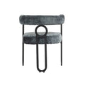 Coolmore Contemporary Designed Chenille Fabric Upholstered Accent Dining Chair Barrel Side Chairs Kitchen Armchair For Living Room Set Of 1 Gray Chenille Gray Primary Living Space Foam Chenille