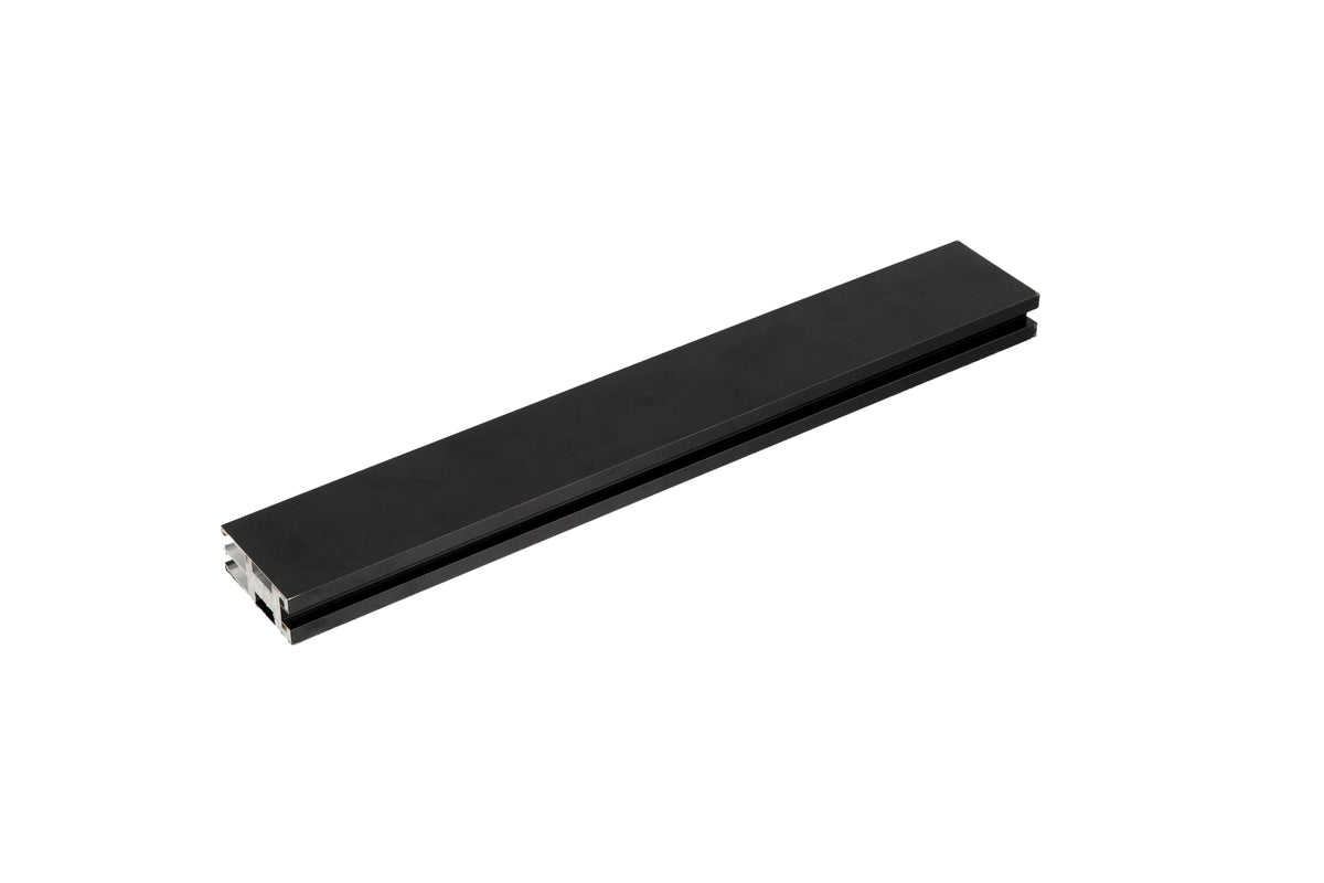 Top Rail Only, Stainless Steel Top Track With Buffer For Shower Door, 24D02P03 T60Mbx Matte Black Stainless Steel