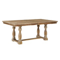 Traditional Dining Set 5Pc Extendable Table And 4 Side Chairs Wheat Finish Wooden Dining Kitchen Furniture Wood Wood Wheat Seats 4 Wood Dining Room Removable Leaf Extendable Trestle Rectangular