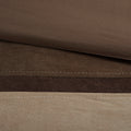 7 Piece Faux Suede Comforter Set Brown King King Brown Polyester