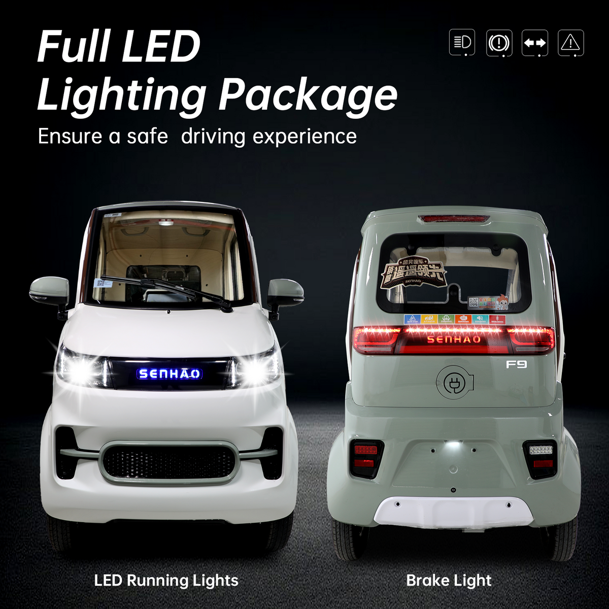 All Weather Protection: Fully Enclosed Design For Safer Travels White Abs Pc