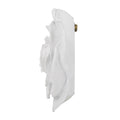 S 2 White Rose Hanging Wall Accents White Resin