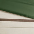 7 Pc Pieced Faux Suede Comforter Set Green King Queen Green Polyester