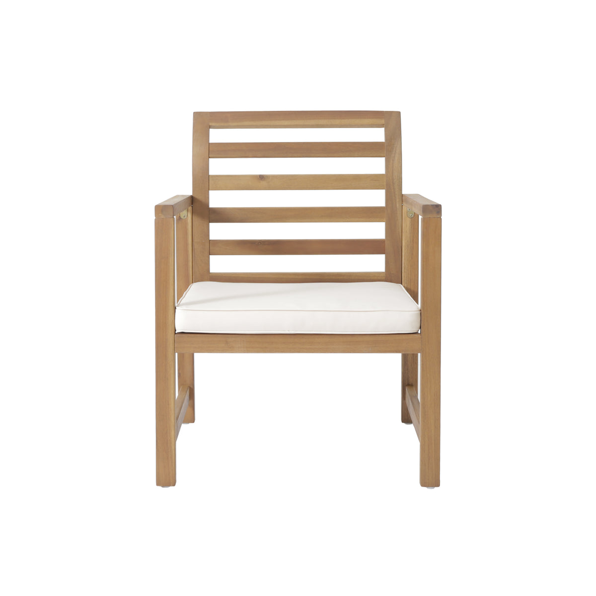 Outdoor Acacia Wood Club Chairs, 2 Pcs Set, Natural Stained White, 25.5"D X 24.5"W X 33.0"H Natural Acacia Wood