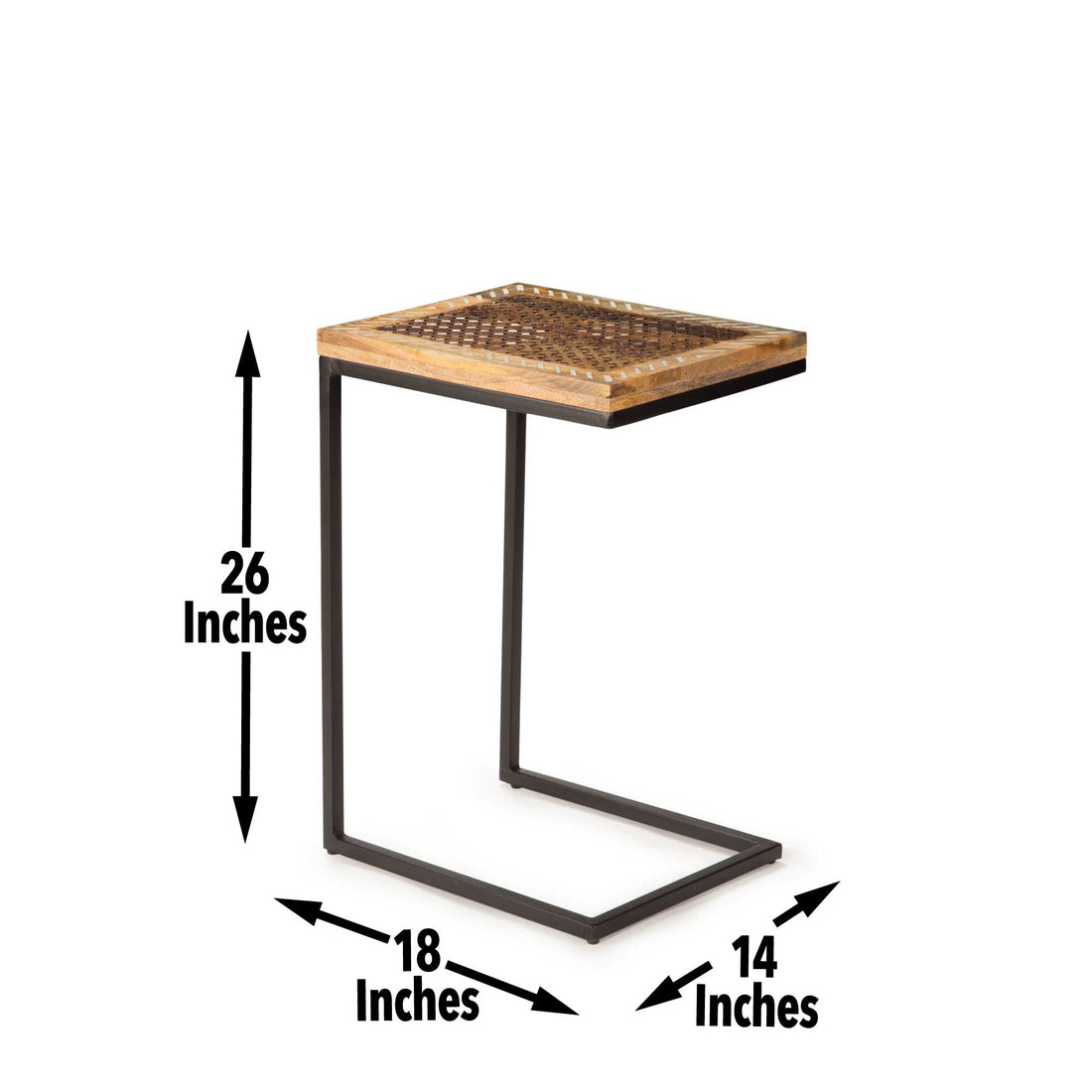 Parris Sofa Server Table Light Brown Light Brown Wood