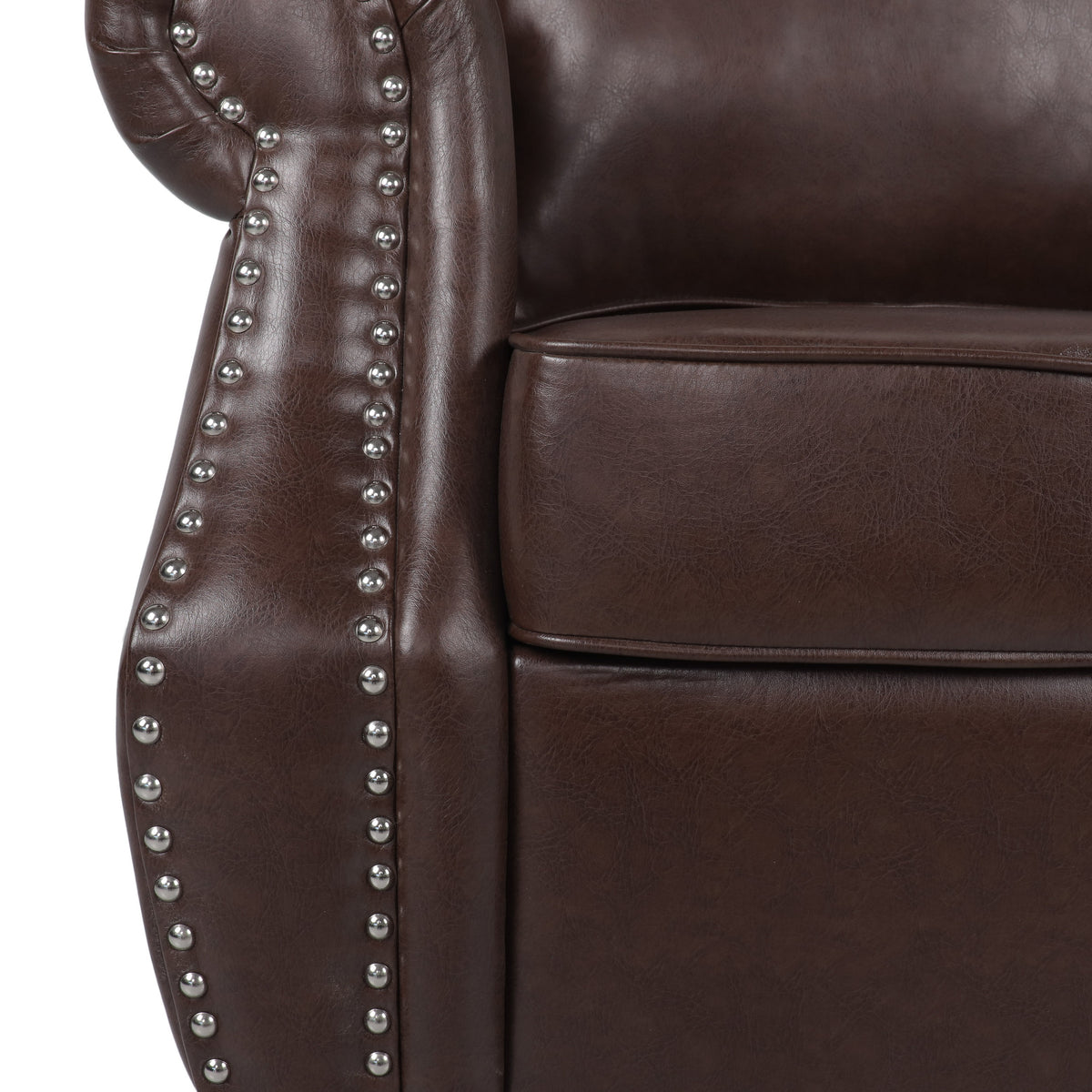 Club Chair Dark Brown Pu