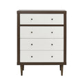 Nordic 4 Drawer Chest Walnut Mdf