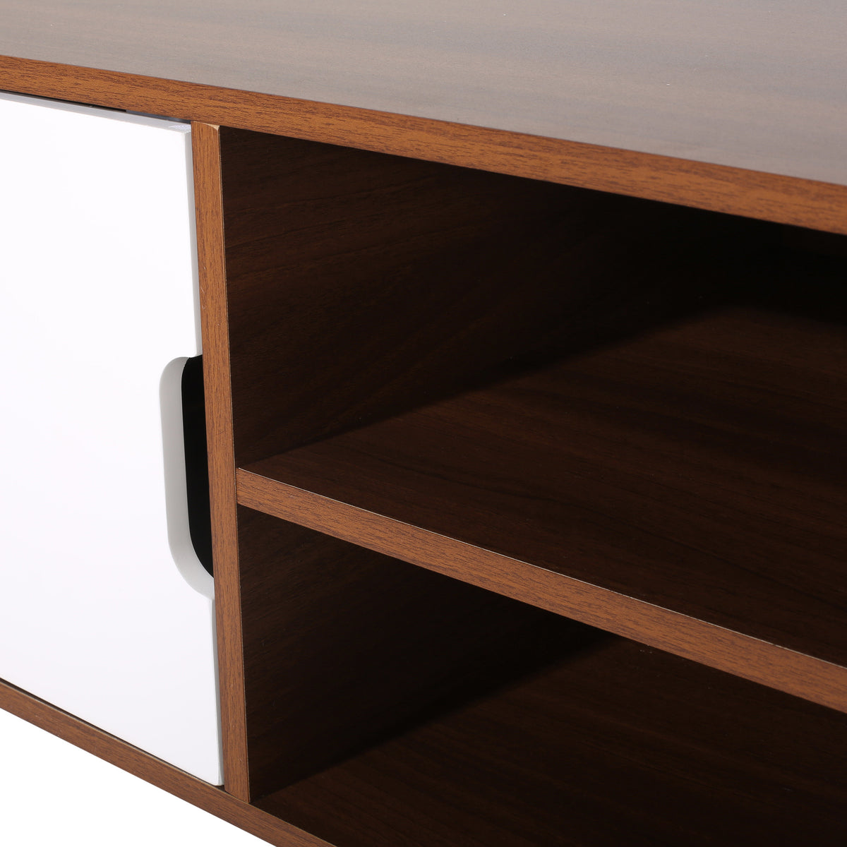 Tv Stand White Walnut 40 49 Inches Wood