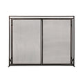 Fireplace Screen Black Gold Iron