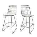 Niez Counter Stool Grey Ivory Iron