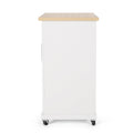 Kitchen Cart White Wood
