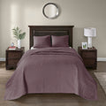 Reversible Quilt Set Purple Full Queen Purple Cotton