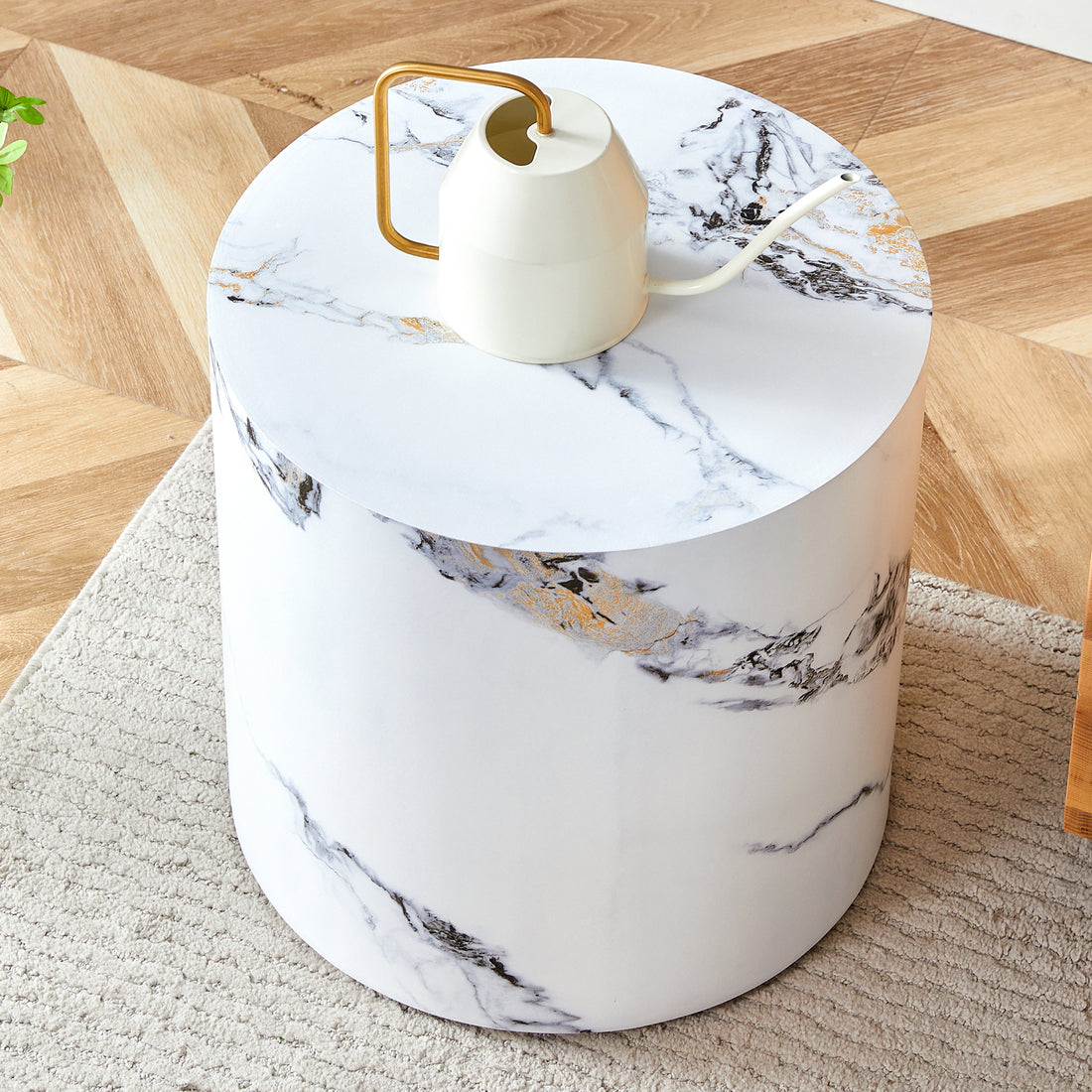 The Cylindrical Table With Its Patterned Design Can Be Easily Integrated Into A Variety Of Interior Styles, From Coffee Tables To Small Dining Tables, Workbenches Or Makeshift Writing Desks. White Mdf