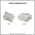 Crushed Velvet Sherpa Reversible Comforter Set King Grey Polyester