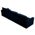 3 Seater Deep Seat Couches For Living Room, Wide And Deep Seat Comfy Living Roo Sofas With 3 Waist Pillows, Blue Corduroy Blue Corduroy 3 Seat