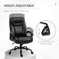 Vinsetto Big And Tall 400Lbs Executive Office Chair With Wide Seat, Computer Desk Chair With High Back Pu Leather Ergonomic Upholstery, Adjustable Height And Swivel Wheels, Brown Brown Faux Leather